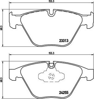 Brembo P 06 055 - Bremžu uzliku kompl., Disku bremzes ps1.lv