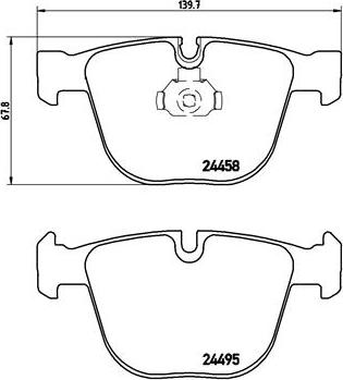 Brembo P 06 050 - Bremžu uzliku kompl., Disku bremzes ps1.lv