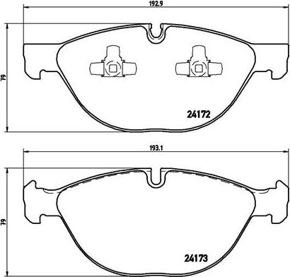 Brembo P 06 058 - Bremžu uzliku kompl., Disku bremzes ps1.lv