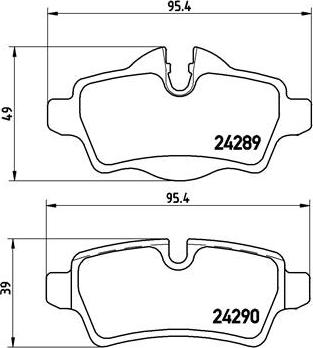 Brembo P 06 052X - Bremžu uzliku kompl., Disku bremzes ps1.lv