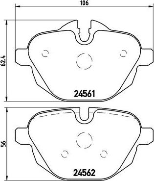 Brembo P 06 064X - Bremžu uzliku kompl., Disku bremzes ps1.lv