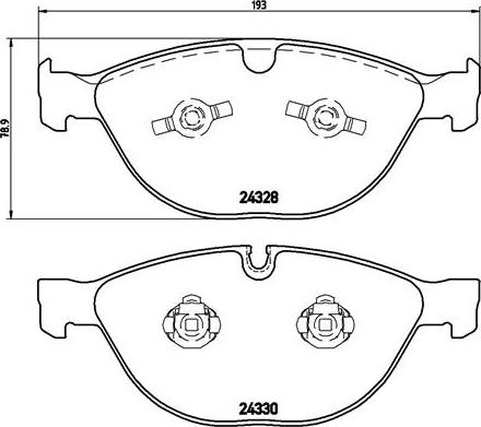 Brembo P 06 066 - Bremžu uzliku kompl., Disku bremzes ps1.lv