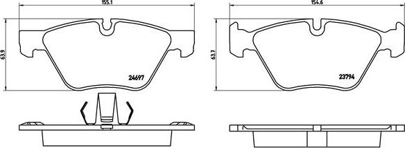 Brembo P 06 060 - Bremžu uzliku kompl., Disku bremzes ps1.lv