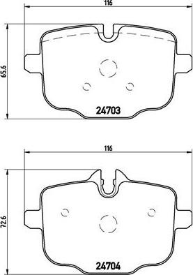 Brembo P 06 061 - Bremžu uzliku kompl., Disku bremzes ps1.lv