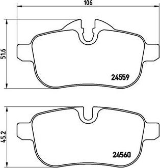 Brembo P 06 062 - Bremžu uzliku kompl., Disku bremzes ps1.lv