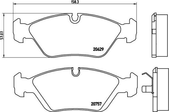 Brembo P 06 008 - Bremžu uzliku kompl., Disku bremzes ps1.lv