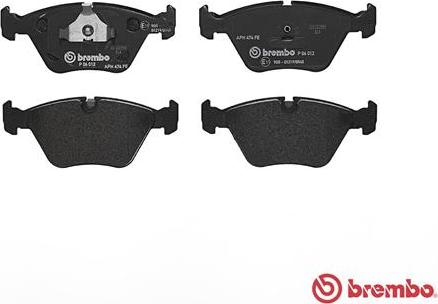 Brembo P 06 012 - Bremžu uzliku kompl., Disku bremzes ps1.lv