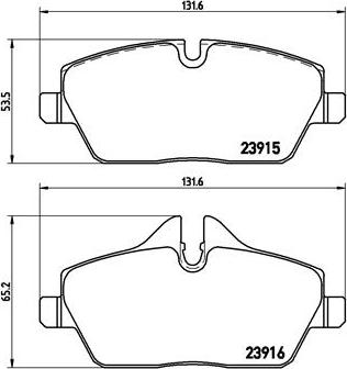 Brembo P 06 034 - Bremžu uzliku kompl., Disku bremzes ps1.lv