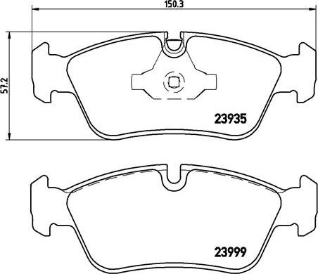 Brembo P 06 035X - Bremžu uzliku kompl., Disku bremzes ps1.lv