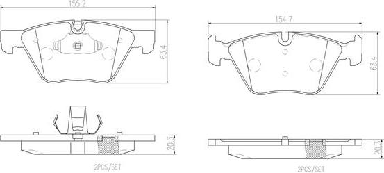 Brembo P06036N - Bremžu uzliku kompl., Disku bremzes ps1.lv