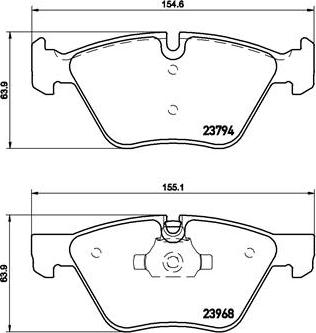 Brembo P 06 036X - Bremžu uzliku kompl., Disku bremzes ps1.lv