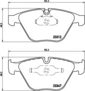 Brembo P 06 031 - Bremžu uzliku kompl., Disku bremzes ps1.lv