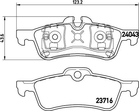 Brembo P 06 032 - Bremžu uzliku kompl., Disku bremzes ps1.lv