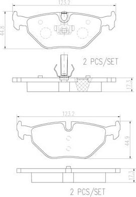 Brembo P06025N - Bremžu uzliku kompl., Disku bremzes ps1.lv