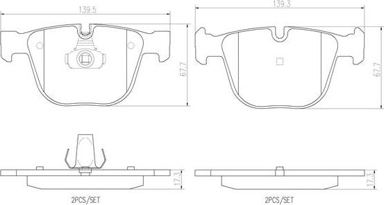 Brembo P06026N - Bremžu uzliku kompl., Disku bremzes ps1.lv