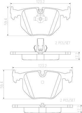 Brembo P06020N - Bremžu uzliku kompl., Disku bremzes ps1.lv