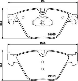 Brembo P 06 074 - Bremžu uzliku kompl., Disku bremzes ps1.lv