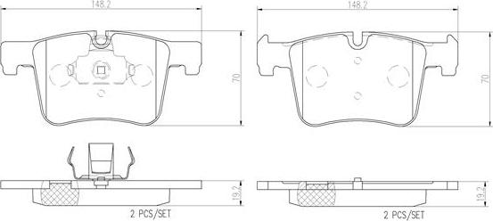 Brembo P06075N - Bremžu uzliku kompl., Disku bremzes ps1.lv