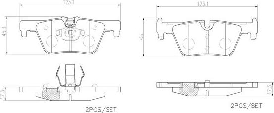 Brembo P06071N - Bremžu uzliku kompl., Disku bremzes ps1.lv