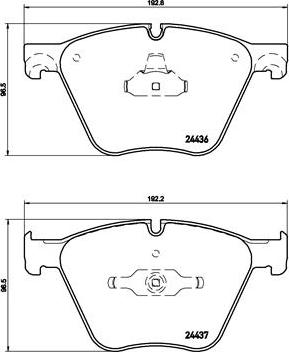 Brembo P 06 073 - Bremžu uzliku kompl., Disku bremzes ps1.lv