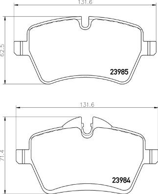 Brembo P 06 104 - Bremžu uzliku kompl., Disku bremzes ps1.lv