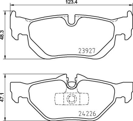 Brembo P 06 105 - Bremžu uzliku kompl., Disku bremzes ps1.lv