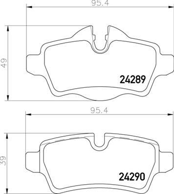 Brembo P 06 103 - Bremžu uzliku kompl., Disku bremzes ps1.lv