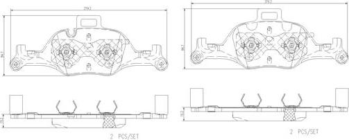 Brembo P06107N - Bremžu uzliku kompl., Disku bremzes ps1.lv