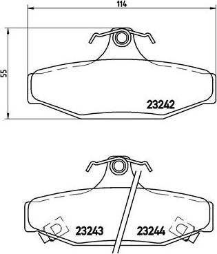 Brembo P 15 004 - Bremžu uzliku kompl., Disku bremzes ps1.lv