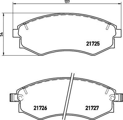 Brembo P 15 011 - Bremžu uzliku kompl., Disku bremzes ps1.lv