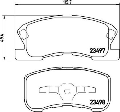 Brembo P 16 008 - Bremžu uzliku kompl., Disku bremzes ps1.lv