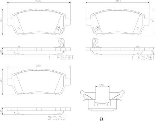 Brembo P16013N - Bremžu uzliku kompl., Disku bremzes ps1.lv