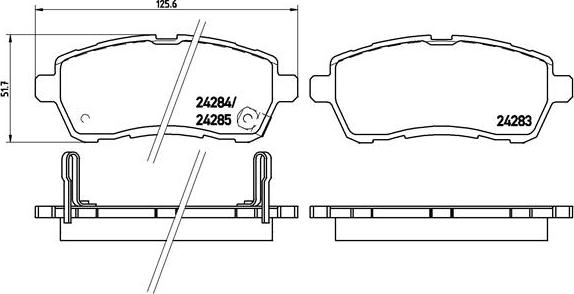 Brembo P 16 013X - Bremžu uzliku kompl., Disku bremzes ps1.lv