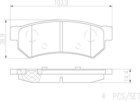 Brembo P10053N - Bremžu uzliku kompl., Disku bremzes ps1.lv