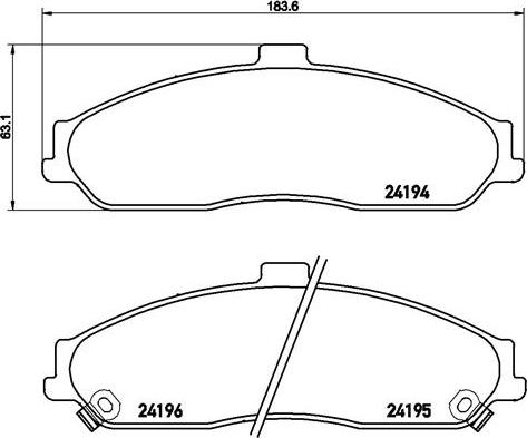 Cadillac 88952499 - Bremžu uzliku kompl., Disku bremzes ps1.lv