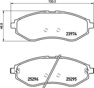 Brembo P 10 057 - Bremžu uzliku kompl., Disku bremzes ps1.lv