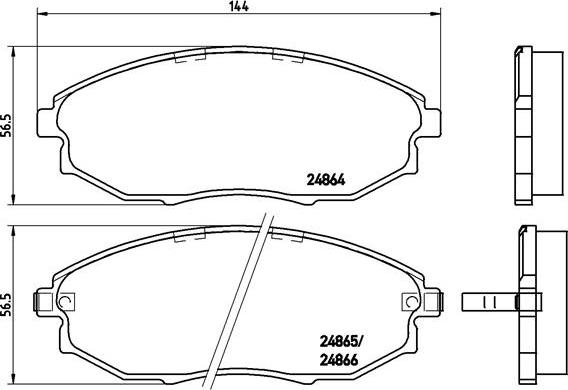 Brembo P 10 007 - Bremžu uzliku kompl., Disku bremzes ps1.lv