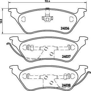 Brembo P 11 014 - Bremžu uzliku kompl., Disku bremzes ps1.lv