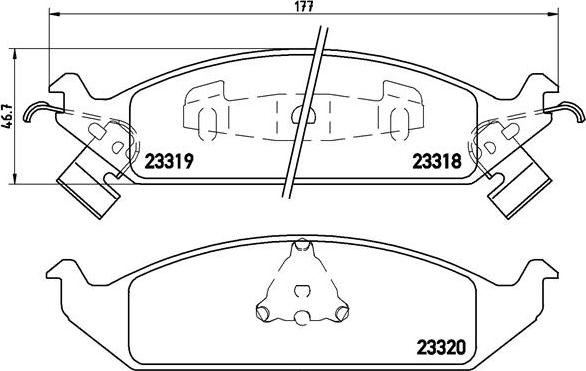 Brembo P 11 011 - Bremžu uzliku kompl., Disku bremzes ps1.lv