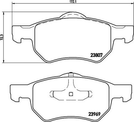 Brembo P 11 013 - Bremžu uzliku kompl., Disku bremzes ps1.lv