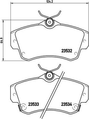 Brembo P 11 012 - Bremžu uzliku kompl., Disku bremzes ps1.lv