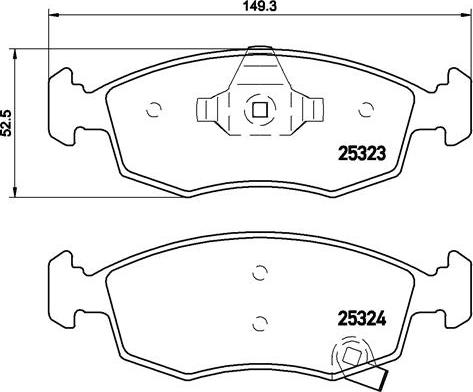 Brembo P 11 031 - Bremžu uzliku kompl., Disku bremzes ps1.lv