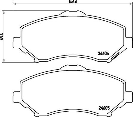 Brembo P 11 025 - Bremžu uzliku kompl., Disku bremzes ps1.lv