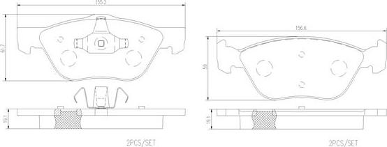 Brembo P 18 040 - Bremžu uzliku kompl., Disku bremzes ps1.lv