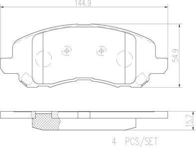 Brembo P18001N - Bremžu uzliku kompl., Disku bremzes ps1.lv