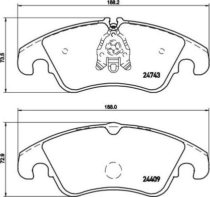 Brembo P 85 098X - Bremžu uzliku kompl., Disku bremzes ps1.lv