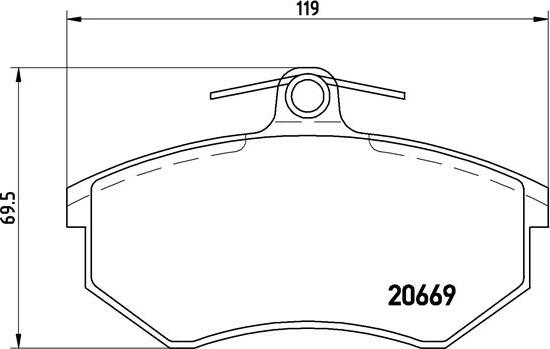 Brembo P 85 093 - Bremžu uzliku kompl., Disku bremzes ps1.lv