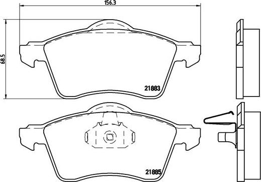 Brembo P85047N - Bremžu uzliku kompl., Disku bremzes ps1.lv