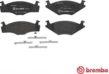 Brembo P 85 012 - Bremžu uzliku kompl., Disku bremzes ps1.lv