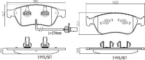 Brembo P85087N - Bremžu uzliku kompl., Disku bremzes ps1.lv